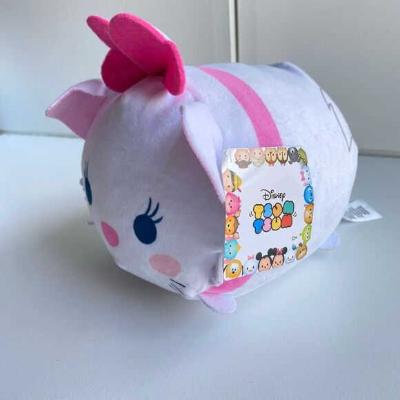 Disney Tsum Tsum Marie Cat from The Aristocats White Pink bow NWT Just Play 2023 - Picture 2 of 6